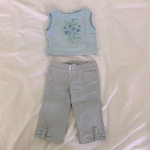 American Girl Tank Top and Grey Pants
